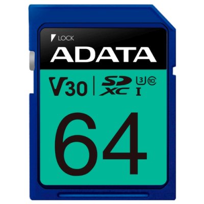 карта памяти A-Data 64GB ASDX64GUI3V30S-R