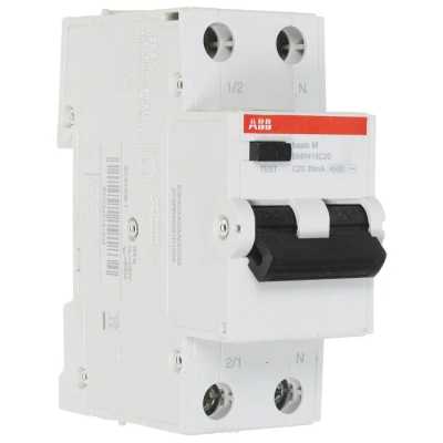 автомат дифференциальный ABB BMR415 2П 30 мА C 4.5 кА AC 20 А 2CSR645041R1204