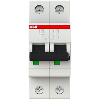 автоматический выключатель ABB S202 2P (B) 6кА 32 А 2CDS252001R0325