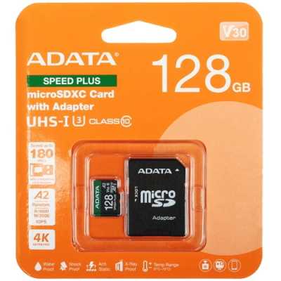 Карта памяти ADATA 128GB UD128GUI3V30A2SP-RA1