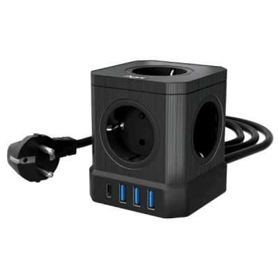 Сетевой фильтр AGNI TP-VE4U5E-C-2m-black