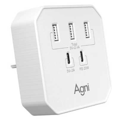 Зарядное устройство AGNI TP-WB2U3E-white