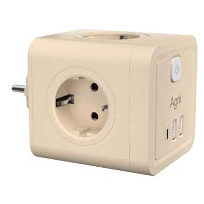 разветвитель AGNI TP-WJ3U4E-C-ivory