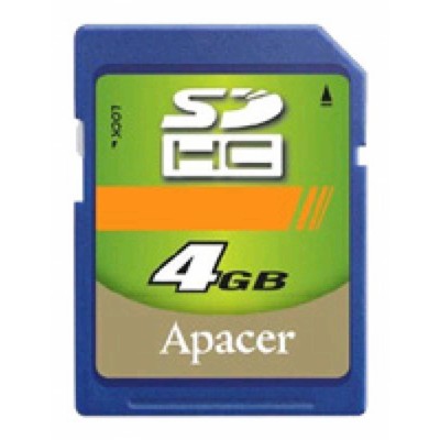 карта памяти Apacer 4GB AP4GSDHC4-R