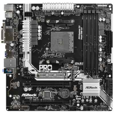 материнская плата ASRock A320M Pro4