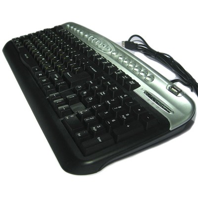 клавиатура Oklick 330M PS/2+USB Black-Silver
