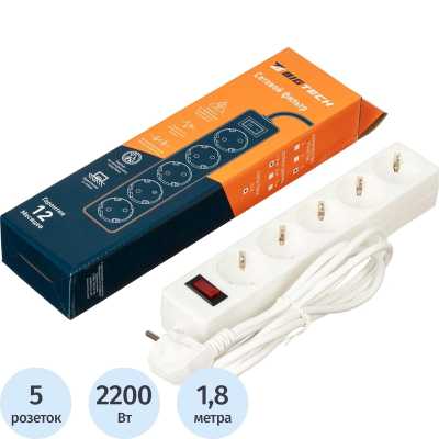 Сетевой фильтр BigTech STD-510-1.8-W