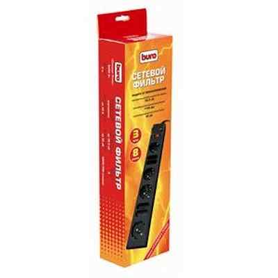 сетевой фильтр Buro Стандарт+ CA-G802A3/3/BL-K