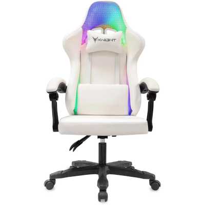 Игровое кресло Бюрократ KNIGHT WOLF RGB WH