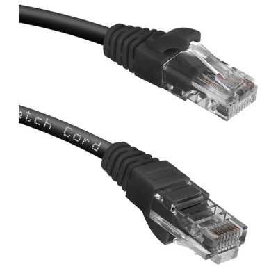 Патч-корд Cabeus PC-UTP-RJ45-CAT.5E-1M-BK
