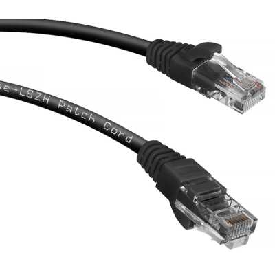 Патч-корд Cabeus PC-UTP-RJ45-CAT.5E-3M-BK-LSZH