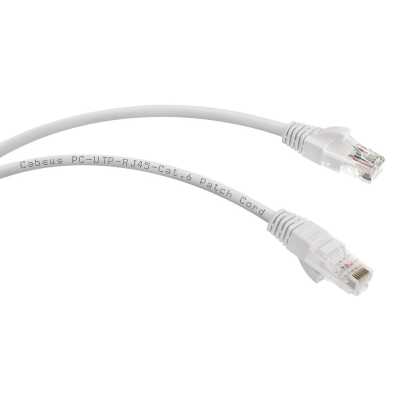 Патч-корд Cabeus PC-UTP-RJ45-Cat.6-5m-WH-LSZH