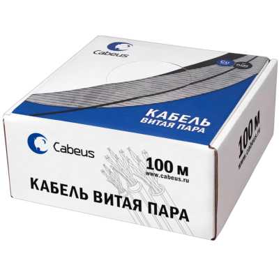 витая пара Cabeus UTP-4P-Cat.5e-SOLID-LSZH-GY-LIGHT-100