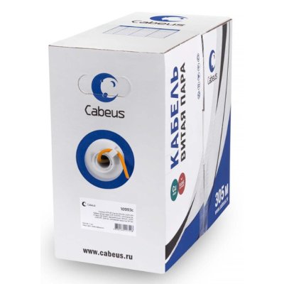Витая пара Cabeus UTP-4P-Cat.5e-SOLID-LSZH-OR-LIGHT