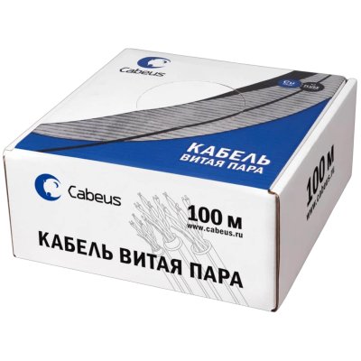 витая пара Cabeus UTP-4P-CAT.5E-SOLID-WH-100
