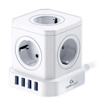 Сетевой фильтр Cablexpert Tower TWR-5-U4-W-3