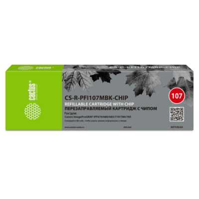 картридж Cactus CS-R-PFI107MBK-CHIP