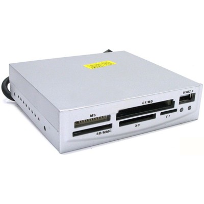 картридер Card readers Internal 3.5'' 63-in-1 HighPaq Silver