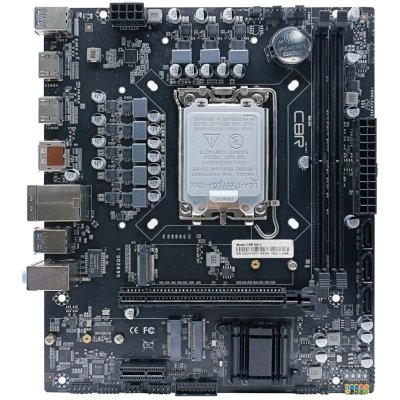 Материнская плата CBR H610, LGA1700, Intel H610, 2xDDR4, 4xSATA, 1xM.2, 1xPCIe 4.0 x16, DisplayPort, HDMI, D-Sub, 1x1Gb LAN, 3x3.5 мм, 7.1, microATX