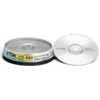 Диск CD-R TDK 75000001596/CD-R80SCA10