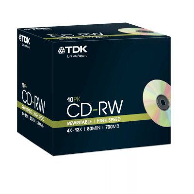 диск CD-RW TDK HiSpeed 16-24x, 700Mb