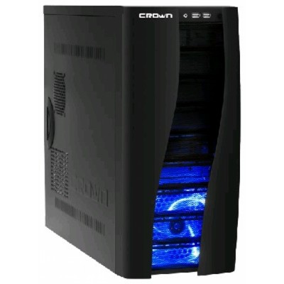корпус Crown CMC-D26 black-grey+blue highlight