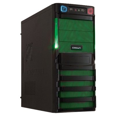 корпус Crown CMC-SM162 black-green без БП