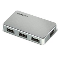 Разветвитель USB Crown CMH-B19 Silver