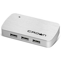 Разветвитель USB Crown CMH-B23 Silver