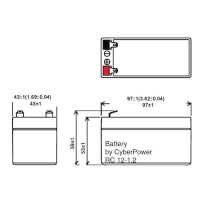 Батарея для UPS CyberPower RC12-1.2