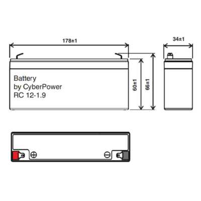 батарея для UPS CyberPower RC12-1.9