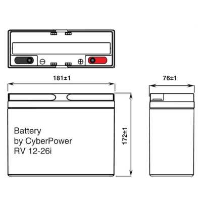 батарея для UPS CyberPower RV12-26i