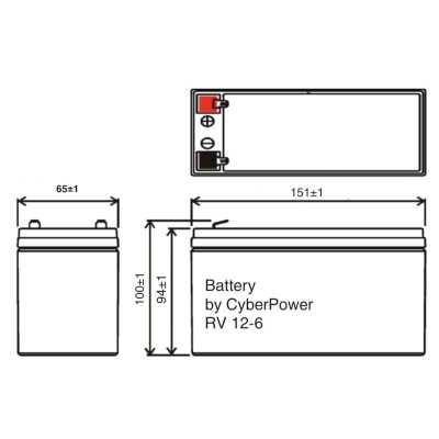 батарея для UPS CyberPower RV12-6