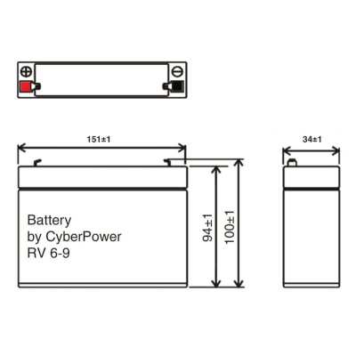 батарея для UPS CyberPower RV6-9