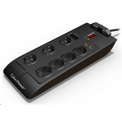 сетевой фильтр CyberPower SB0702AD 1.8M Black