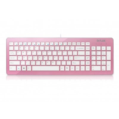 клавиатура Delux DLK-1500U White/Pink