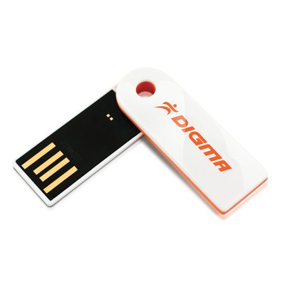 флешка Digma 8GB USB Swing White/Orange