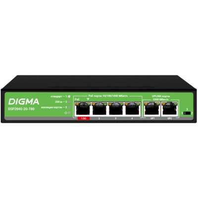 коммутатор Digma DSP204G-2G-T80
