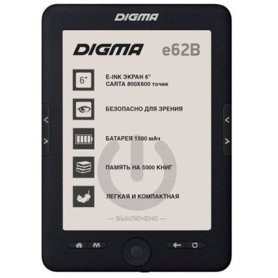 электронная книга Digma E62BT1 Black 4GB