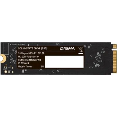 SSD диск Digma Meta P21 512Gb DGSM4512GP21T