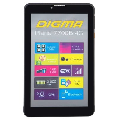 планшет Digma Plane 7700B 4G Black