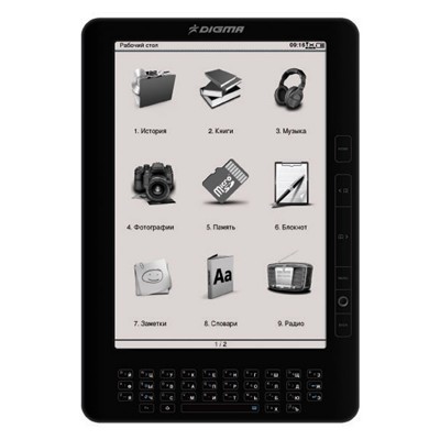 электронная книга Digma q1000 Black 4GB