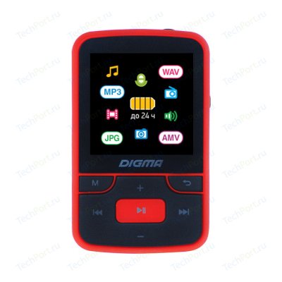 MP3 плеер Digma T4 8GB Black-Red