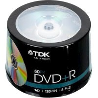 Диск DVD-R TDK 4,7Gb 16x 50шт Cake box