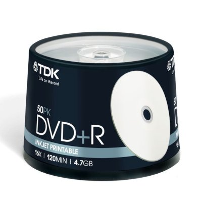 диск DVD+R TDK 4,7Gb 8-16х 50 шт Cake Box