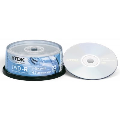диск DVD-R TDK 75000026858/DVD-R47PWWCBED25