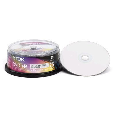 диск DVD+R TDK 75000026866/DVD+R47PWWCBED25