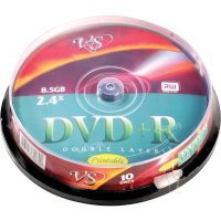 Диск DVD+R VS 8.5Gb 8х Double Layer, 10 шт, Cake Box Ink Print