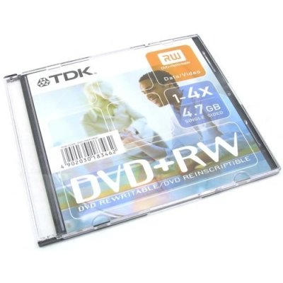 Диск DVD+RW TDK 4,7Gb 4x Slim