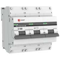 Автоматический выключатель EKF ВА 47-100 3P (C) 10kA 100 А mcb47100-3-100C-pro